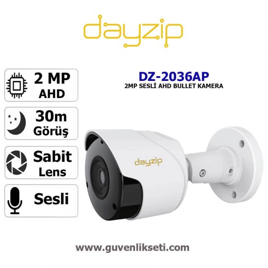 Dayzip DZ-2036AP 2MP sesli AHD bullet kamera modeli